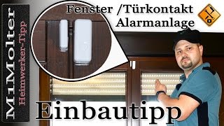 Fenster  Türkontakt für Funk Alarmanlagen  Ratgeber Einbau von M1Molter [upl. by Den]