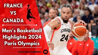 Canada Vs France Mens Basketball Highlights 2024 Paris Olympics mensbasketball paris2024olympics [upl. by Mahgem]