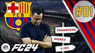 FC 24 Barcelona Career Mode  NO MONEY NO TRANSFERS [upl. by Sokem390]