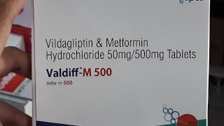 valdiff M 500 tablet  vildagliptin amp metformin hydrochloride  usedoseworkside effect [upl. by Ruelle]