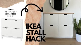 IKEA STALL SHOE STORAGE HACK  BUDGET FRIENDLY [upl. by Nidia574]