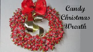 Candy Christmas Wreath  DIY [upl. by Israel542]