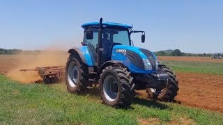 Landini Landpower II 135 disking ground [upl. by Skolnik]