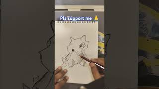 Drawing of cubone😎😅👀 [upl. by Caddric382]