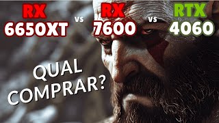 As boas e quotbaratasquot RX 7600 vs RTX 4060 vs RX 6650 XT [upl. by Einhoj]