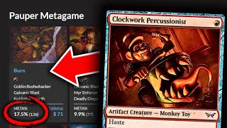 The BEST Deck In Pauper  Clockwork Percussionist Is Insane  Red Burn  Pauper  MTGO League [upl. by Yrrac]