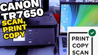 CANON PIXMA TR7650 Printer How To PRINTSCAN COPY Full Guide Review [upl. by Leonanie]