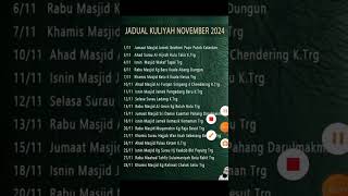 jadual ustaz azhar idrus november 2024 [upl. by Dnallor465]