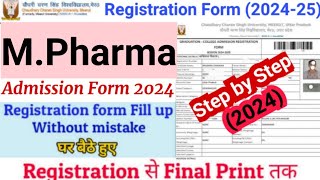 How to Fill CCS University Admission Form 202425  CCSU MPharma Admission Form Fill Up 2024 [upl. by Bluma]