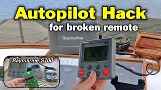 Raymarine ST6002 Autopilot Hack for Broken S100 Wireless Remote  Boat Repairs 1976 CHB Trawler [upl. by Leirbma]