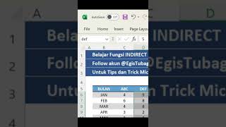 FUNGSI INDIRECT di Microsoft Excel  Egis Tubagus [upl. by Narah]