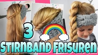 3 STIRNBAND WINTER Frisuren🌈coole Mädchen ZöpfeampFrisuren Anleitung Tutorial [upl. by Norred]