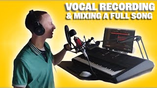 Studio Recording an Entire Song Part 2  Vocal Recording Arranging and Mixing in FL Studio [upl. by Pitarys762]