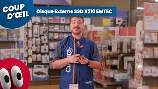 Coup dœil sur le disque externe SSD X210 dEmtec [upl. by Munro]