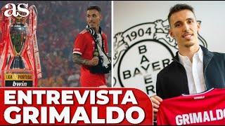 ALEJANDRO GRIMALDO BAYER LEVERKUSEN XABI ALONSO BENFICA FC BARCELONA ESPAÑA  ENTREVISTA AS [upl. by Leuamme]