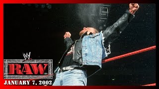 Triple H returns after a careerthreatening injury WWE Raw January 7 2002 [upl. by Nylime]