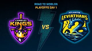 SMITE Pro League Road to Worlds Playoffs Day 1 Camelot Kings Vs Atlantis Leviathans [upl. by Nnodnarb]