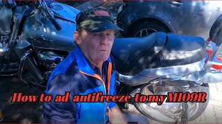 How to ad antifreeze to Suzuki Boulevard M109R [upl. by Lahcear854]