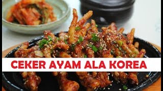 Resep Ceker Ayam Pedas Korea Enak Banget [upl. by Trotter]