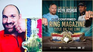 🤔 TYSON FURY VACATES RING MAGAZINE BELT SO JOSHUA amp USYK CAN FIGHT FOR IT 🤔 [upl. by Agler265]