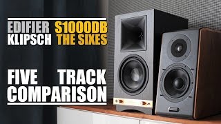 Klipsch The Sixes vs Edifier S1000DB  5 Track Comparison [upl. by Leahci]