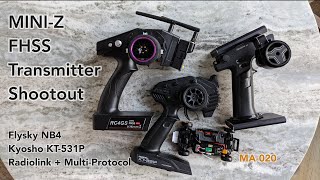 MiniZ FHSS Transmitter Shootout NB4 vs KT531P vs RadiolinkMultiProtocol [upl. by Ajed]