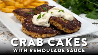 Easy Delicious amp Decadent Crab Cakes with Creamy Remoulade Sauce Recipe GlutenFree DairyFree [upl. by Vada]