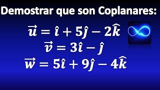 66 Demostrar que tres vectores son coplanares [upl. by Ramad]