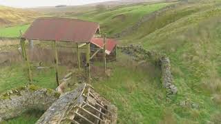 Wolf Cleugh by drone Rookhope Co Durham Abandoned places UK [upl. by Atilegna751]