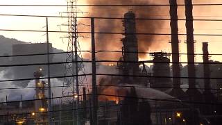 chevron refinery fire richmond california 2012 [upl. by Afrika]