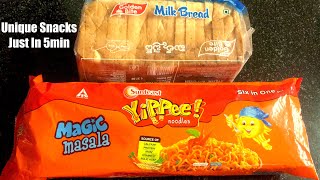 5min variety snacks with noodles amp bread  ఇలా స్నాక్స్ చేయండి ఒకటి కూడా మిగల్చకుండా తినేస్తారు [upl. by Arihsat345]