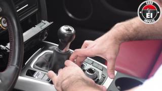 EURO IMPULSE  Audi B8 Factory Shift Knob Removal DIY [upl. by Lacee]