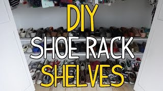 How to Build Simple DIY Shoe Rack Shelves [upl. by Griffis639]