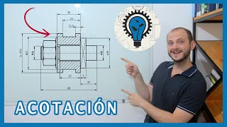 DIBUJO TÉCNICO  Principios Generales de la ACOTACIÓN  ¿Cómo Acotar Planos [upl. by Soloma572]