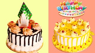 Chocolate Birthday Cake Making Simple Design Counter Cake Decoration 🎂 🥮 [upl. by Aneeles678]