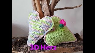 3D HERZEN 💖 häkeln [upl. by Hintze982]