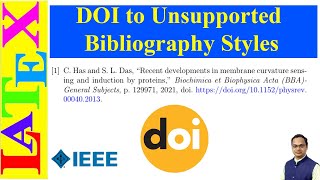 Adding DOI to Unsupported Bibliography Styles in Latex LaTeX TipsSolution57 [upl. by Glassman]