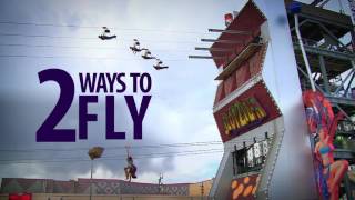 Fly SlotZilla the Worlds Ultimate Zipline in Las Vegas [upl. by Iralam]