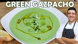 Healthy Green Gazpacho  Gazpacho Verde Soup  Recipe by Lounging with Lenny [upl. by Biagio623]