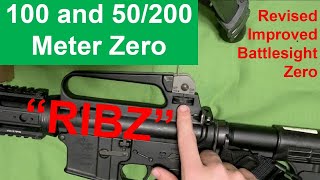 100 and 50200 Meter Zero with A2Detachable Carry HandlesRIBZ Revised Improved Battlesight Zero [upl. by Adelheid]