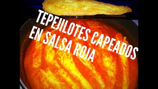 TEPEJILOTES CAPEADOS EN SALSA ROJA COMO QUITARLE EL SABOR AMARGO [upl. by Alehc662]