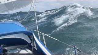 Single Handed Sailing Adventure solo sailing the surf in Cornwall [upl. by Ochs540]