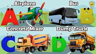 Vehicles Alphabet Song for kids  Vehicle ABC Song  Phonics for Kids  Alphabet Letters Baby [upl. by Aviv]