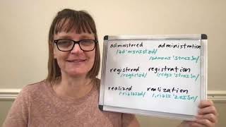 How to Pronounce Administered Administration Registered Registration Realized and Realization [upl. by Carla]