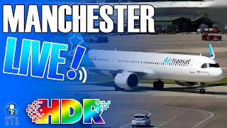 Manchester Airport Live in HDR Stunning Close Up GROUND OPS planespotting manchesterairportlive [upl. by Refotsirhc914]