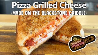 Pizza Grilled Cheese made on the Blackstone Griddle [upl. by Issie229]