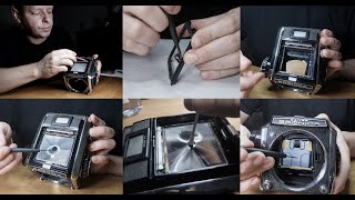 Bronica S2A  Focus Problems  HOW TO replace ground glass foam AND mirror foam also Bronica S2 [upl. by Nnoved]