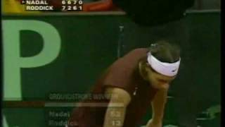 Davis cup final 2004 Andy Roddick v Rafael Nadal 22 [upl. by Kopans]