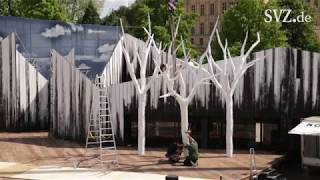 Backstage Schlossfestspiele 2019 fliegende Bäume bei Anatevka [upl. by Spiros]