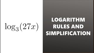 Intro to Logarithm Rules [upl. by Burrton]